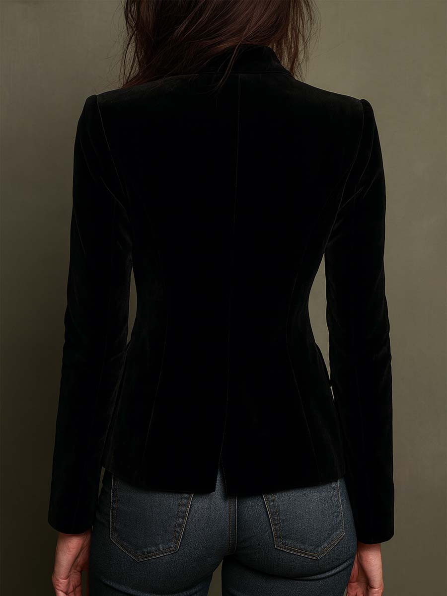 Blazer Feminino com Bordado Floral Colorido