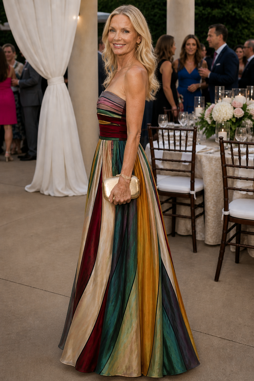 Talma™ | Vestido Linha A Sem Alças Elegante