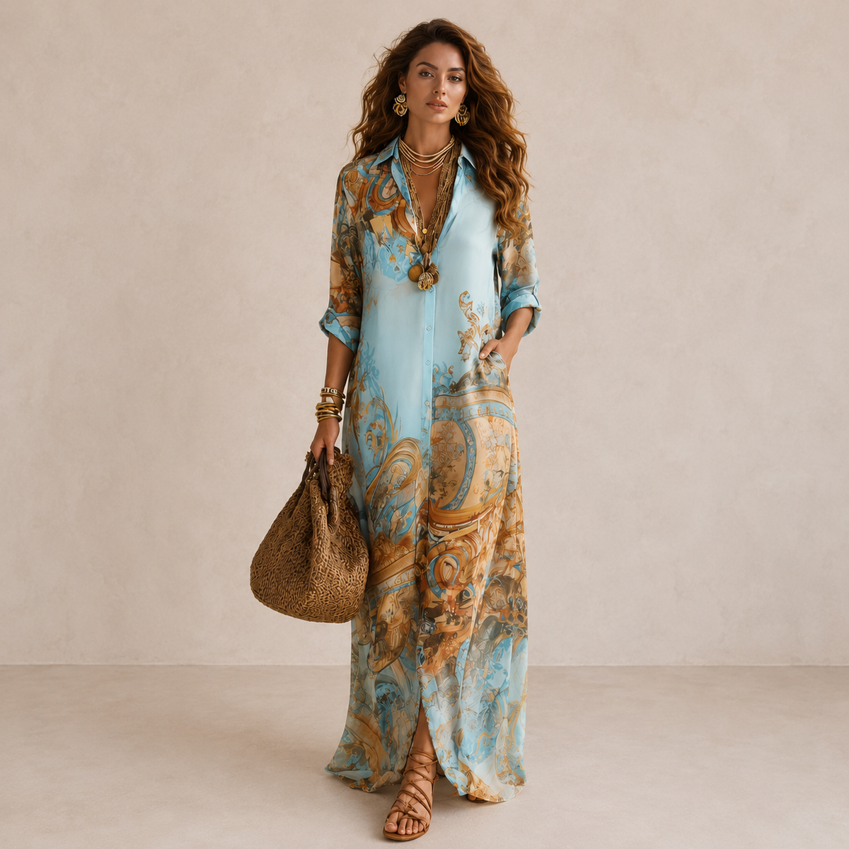 Seren | Boho-maxikjole med paisleymønster
