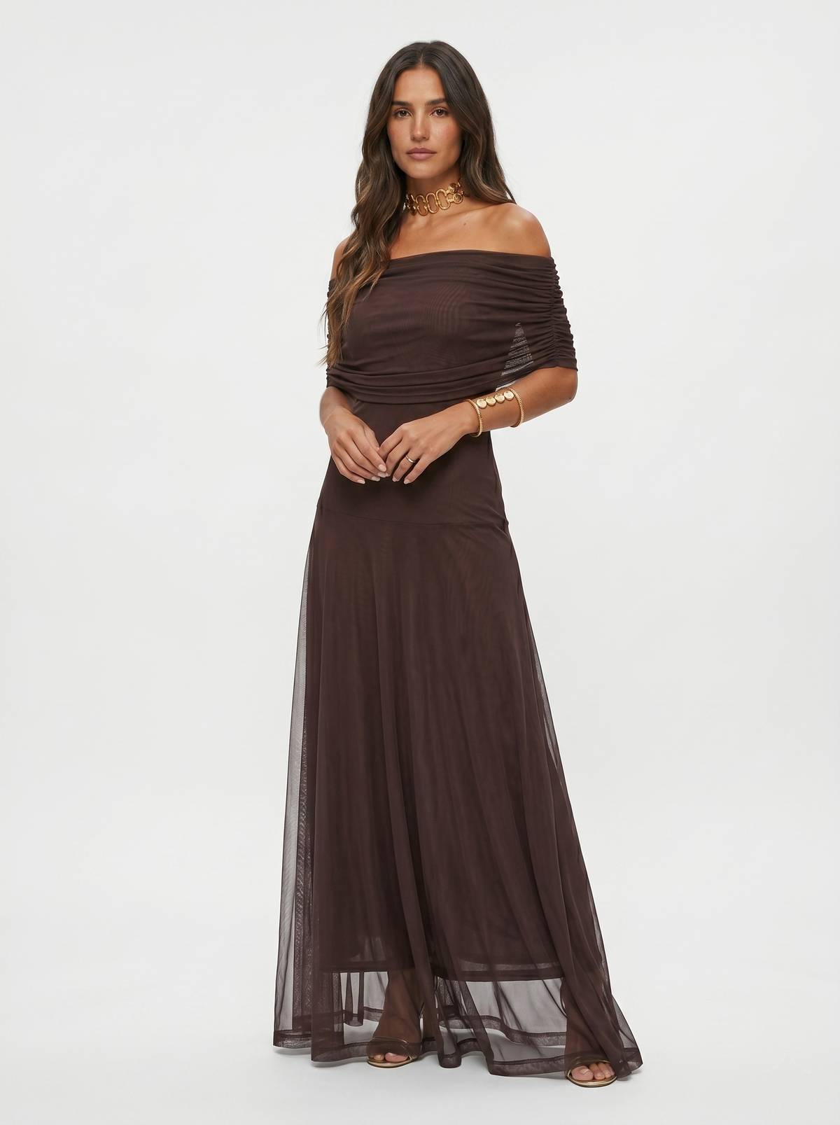 Thea | One-shoulder-maxikjole med print