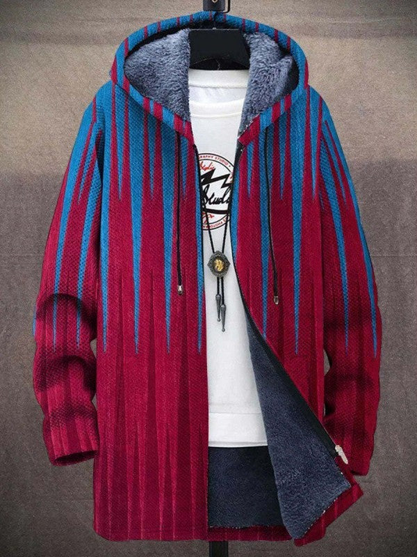 Isabella | Casaco de Malha com Capuz e Estampado Artístico