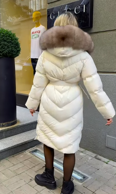 Christina | Casaco casual elegante com gola de pelo sintético
