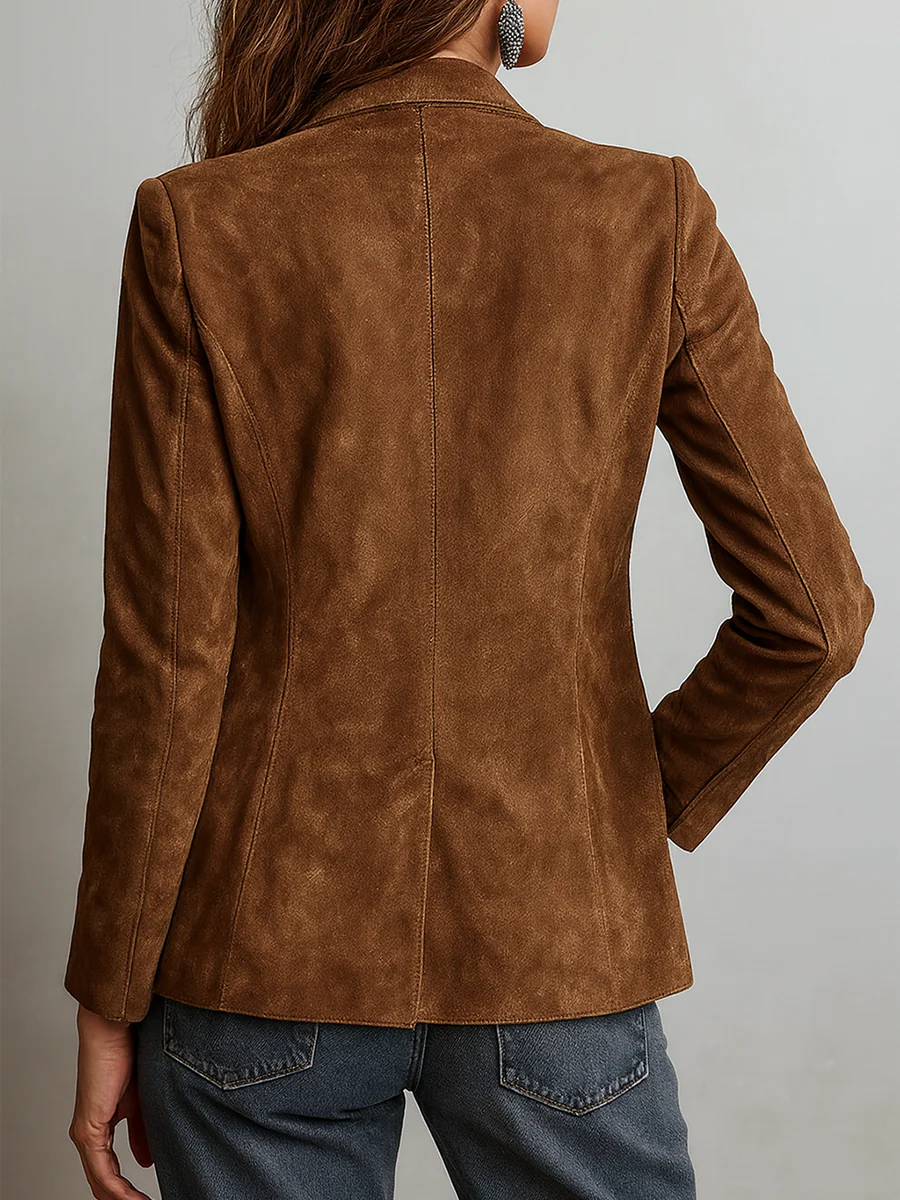 Blazer Vintage Feminino Castanho