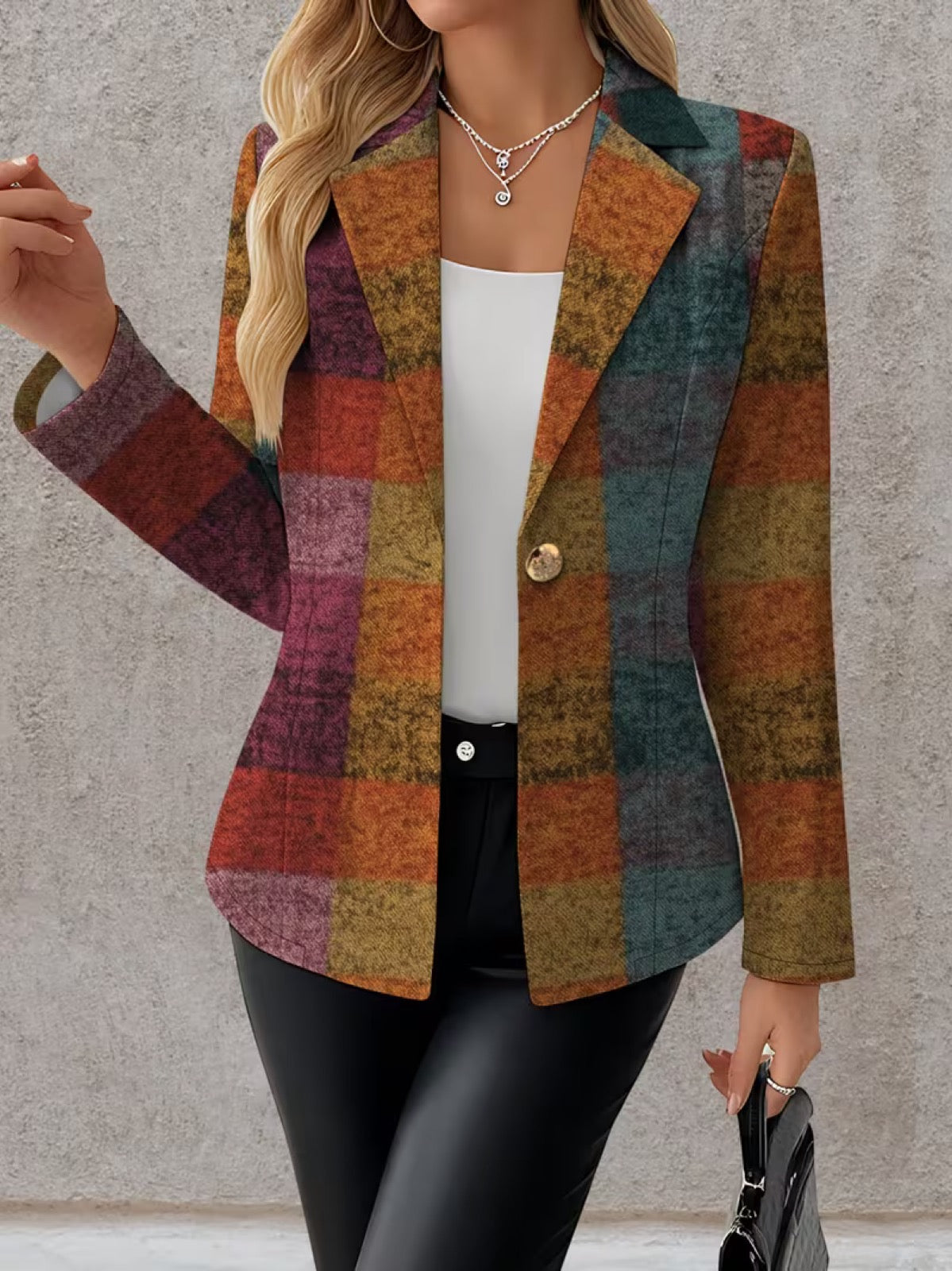 Lucienne | Blazer Xadrez de Outono