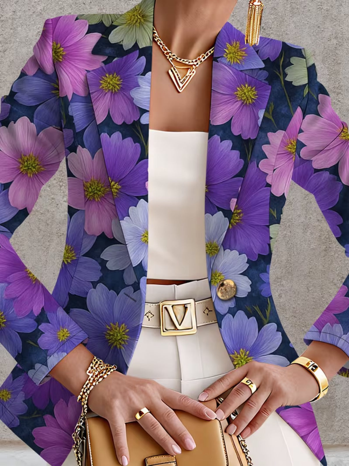 Katherine | Blazer com Estampado Floral