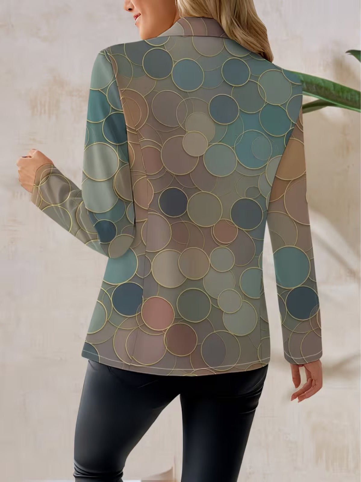 Theodora | Blazer de Alfaiataria com Estampado Circular