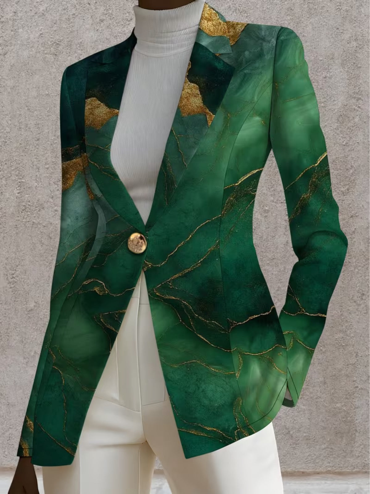 Emmaline | Blazer de Alfaiataria com Efeito Marmoreado
