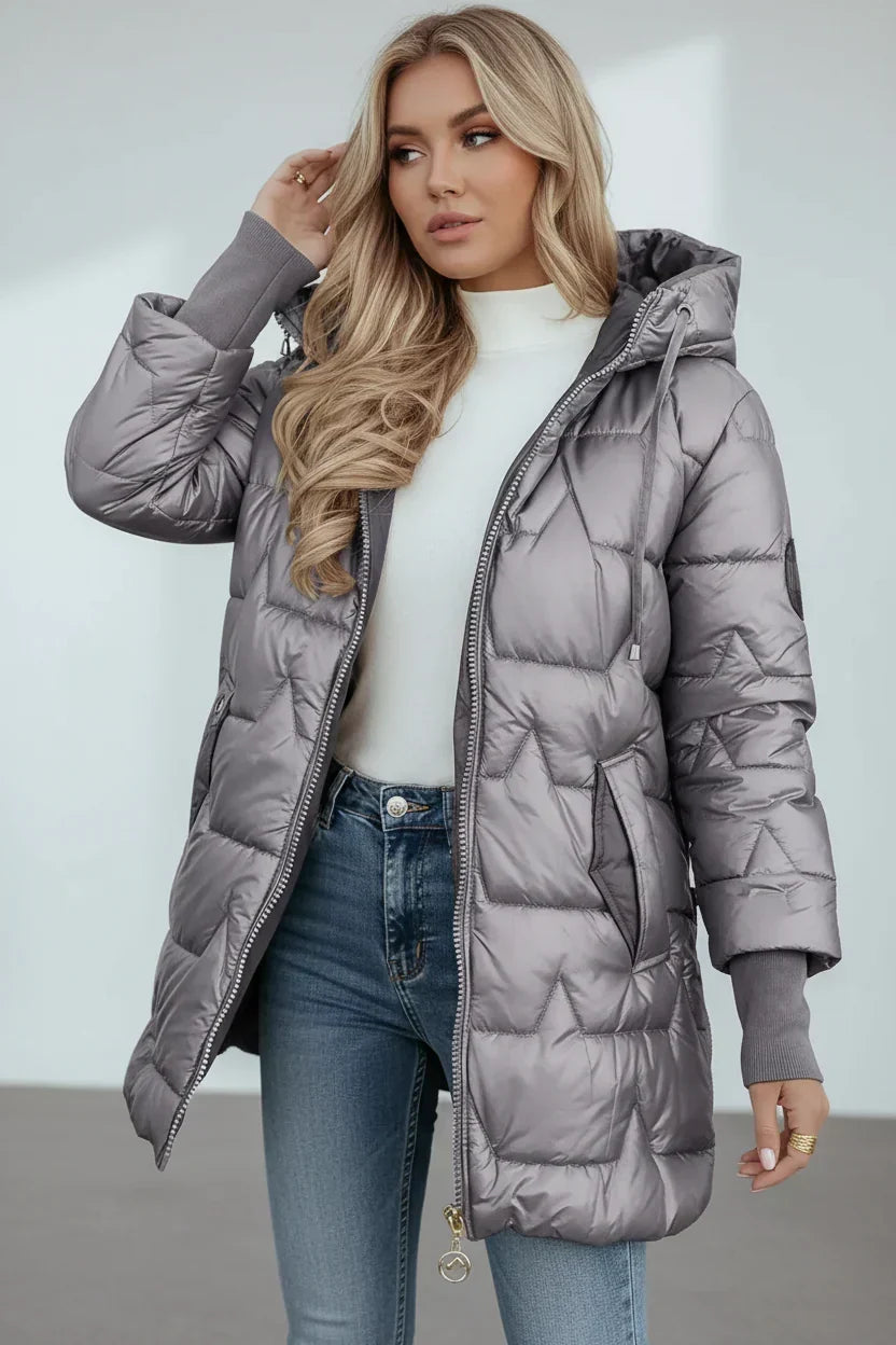 Cristelle™ | Casaco acolchoado leve com capuz
