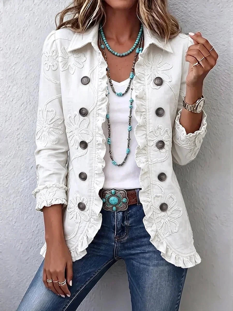 Mariso | Casaco boho-chic com bordado floral