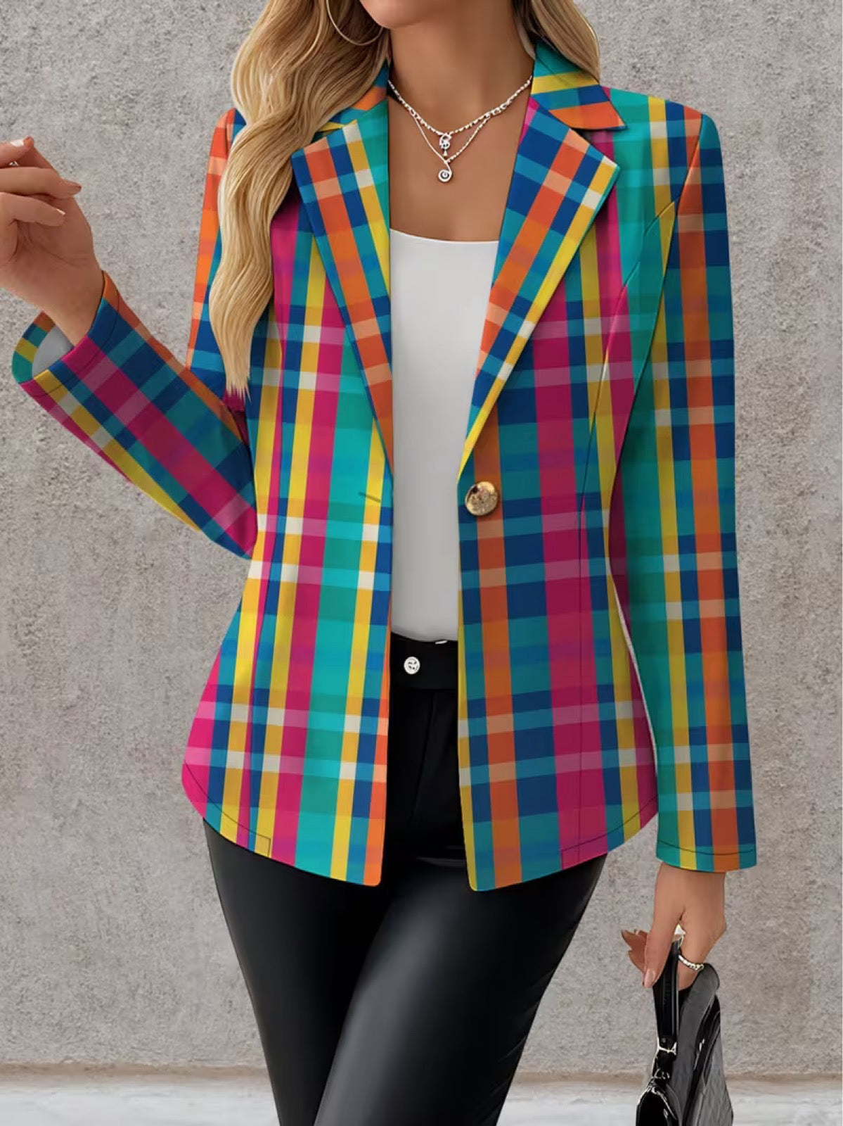 Carlotta | Blazer de Alfaiataria Xadrez