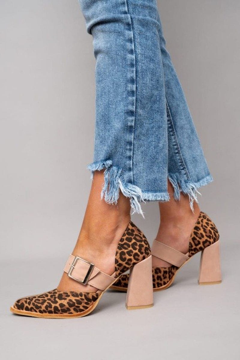 Ilana™ | Saltos bloco com estampado leopardo arrojado