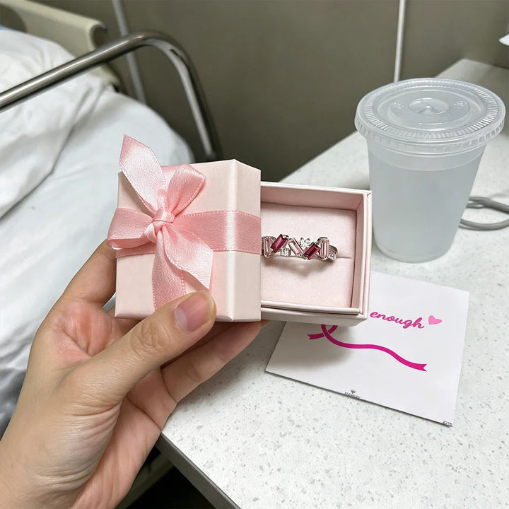 Para Si | Eu Sou Suficiente – Anel com Diamante Rosa (1+1 GRÁTIS)