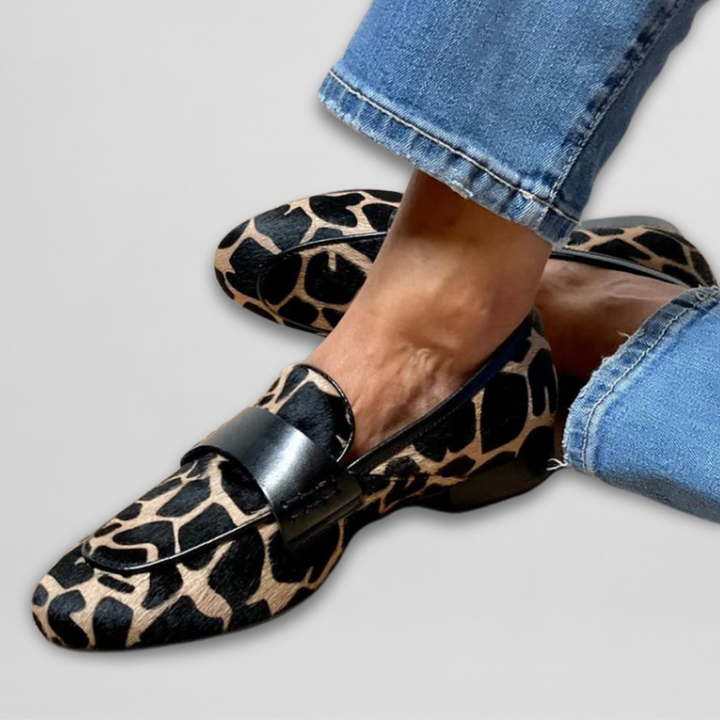 Katie - Mocassins com estampado de leopardo