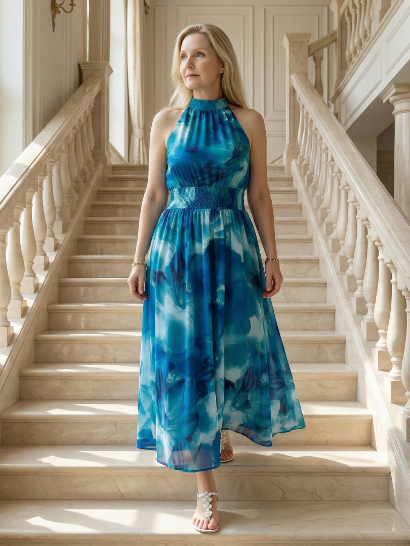 Sylin | Vestido midi com decote profundo e frente única