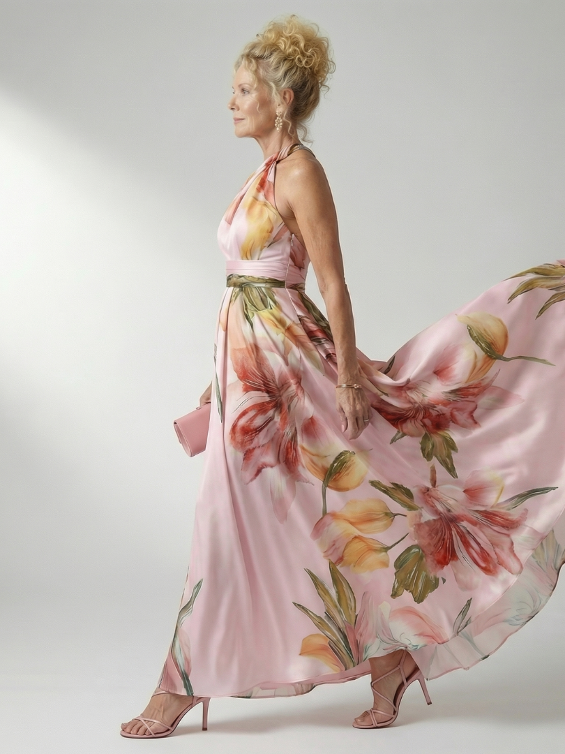 Amiel | Vestido maxi floral leve