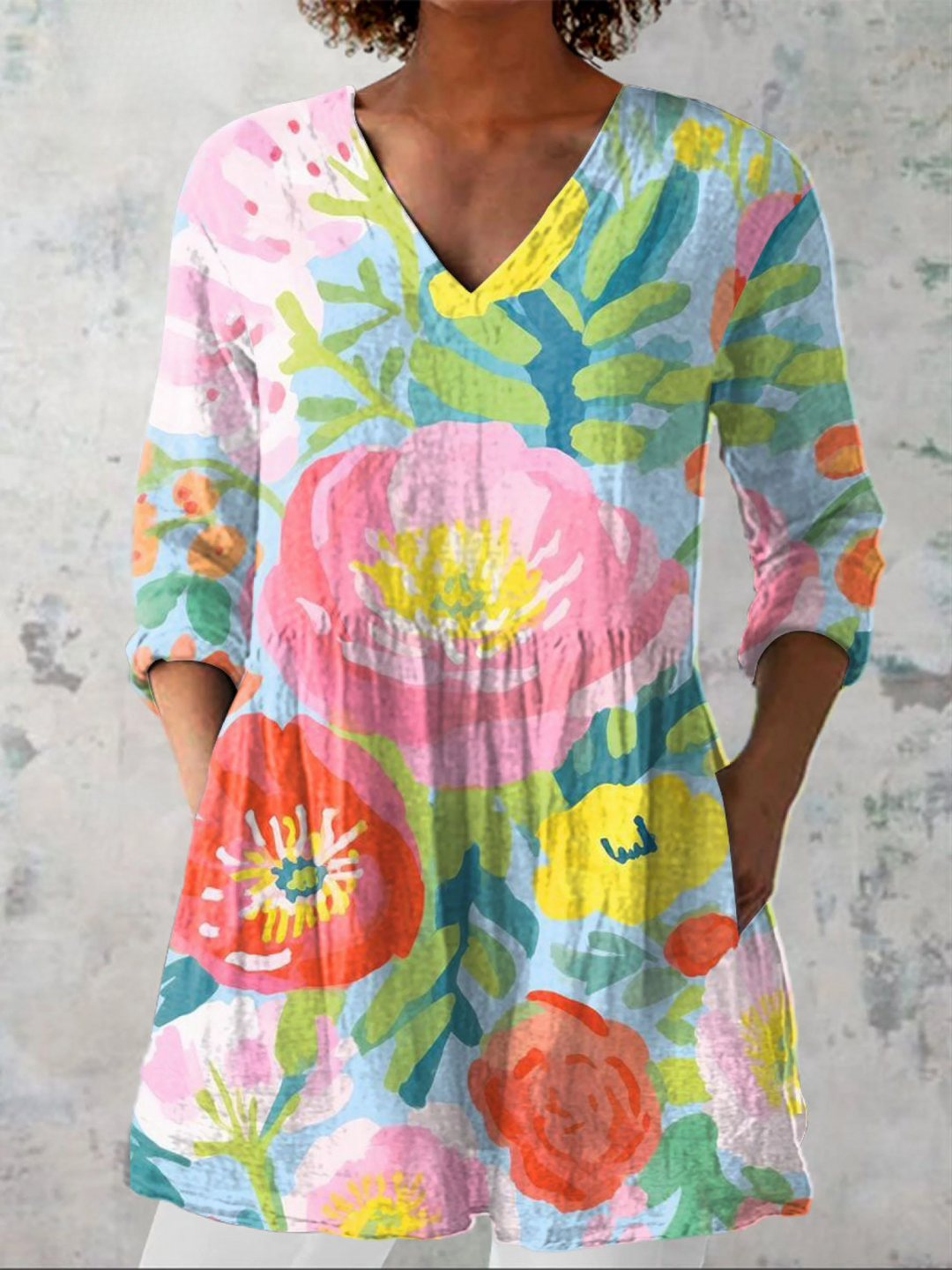 Helene | Blusa comprida com decote em V