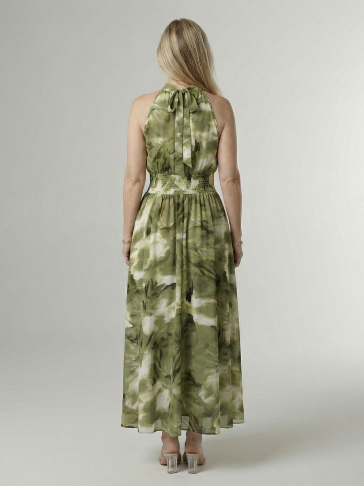 Sylin | Vestido midi com decote profundo e frente única