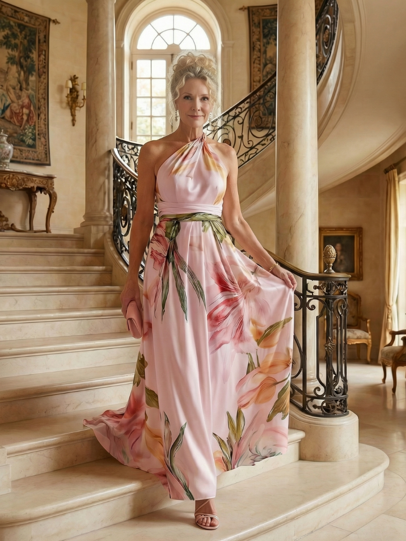 Amiel | Vestido maxi floral leve