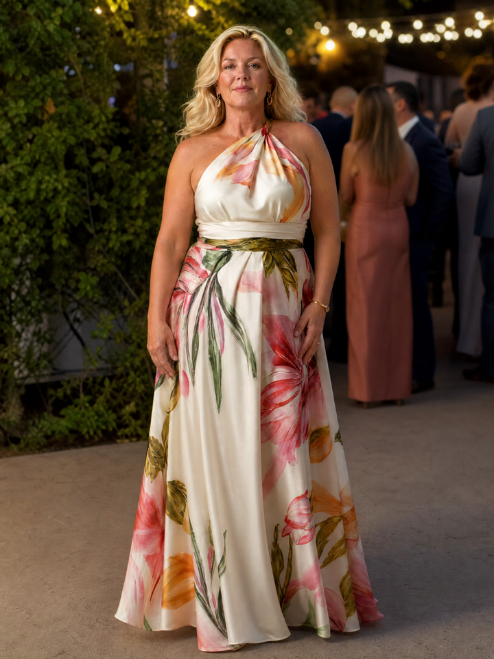 Amiel | Vestido maxi floral leve