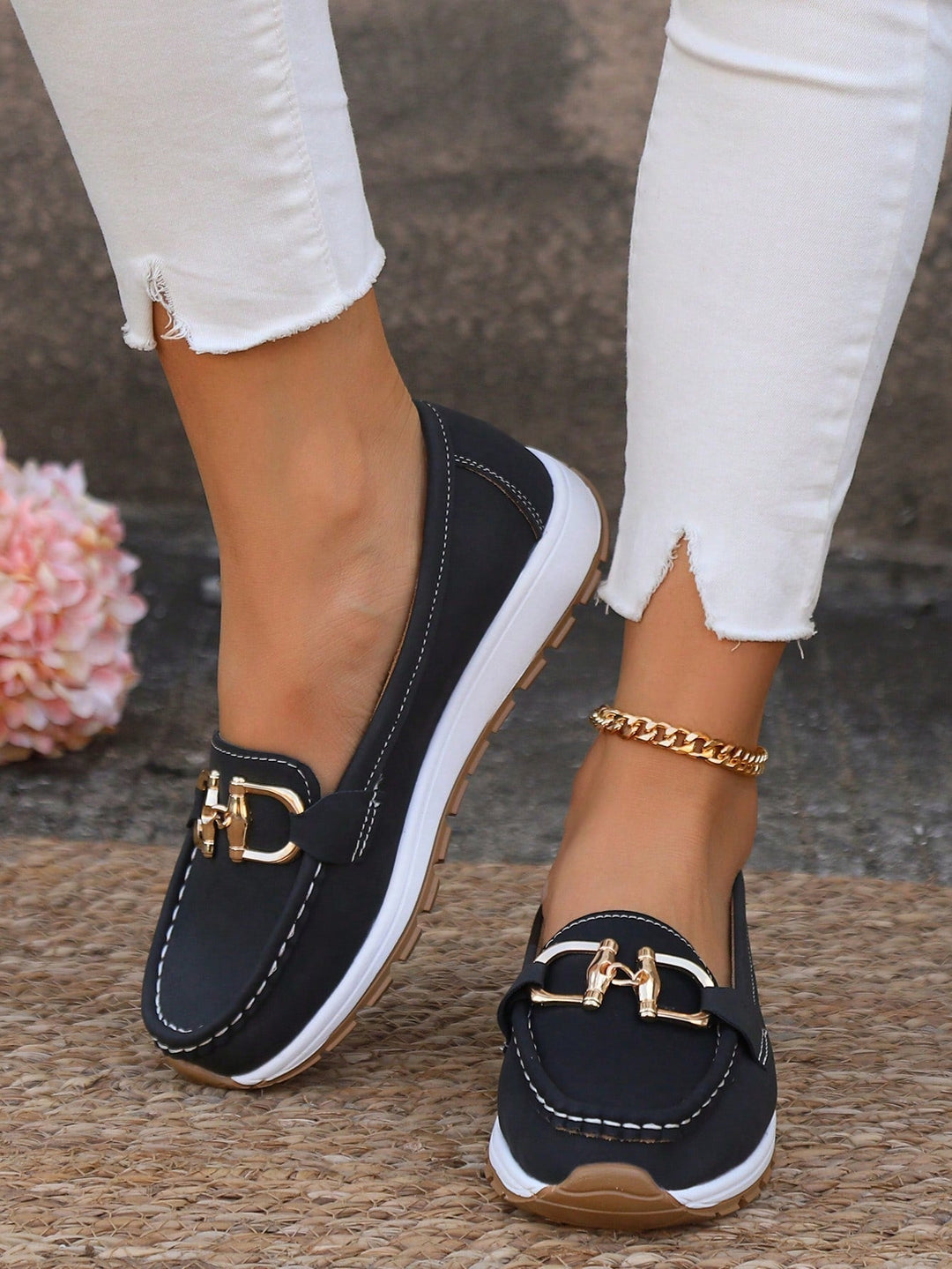 Ellie - Mocassins rasos com fivela