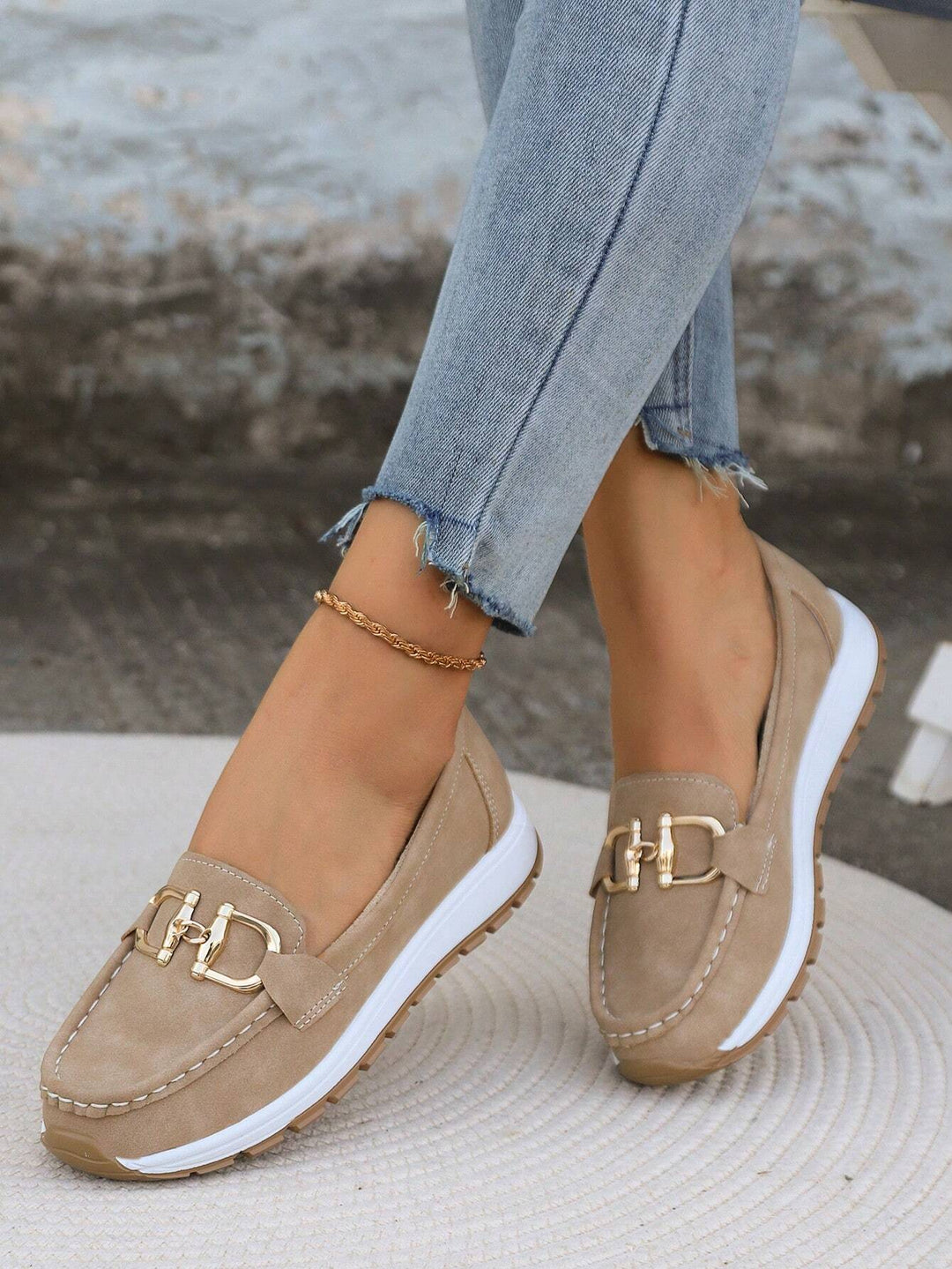 Ellie - Mocassins rasos com fivela