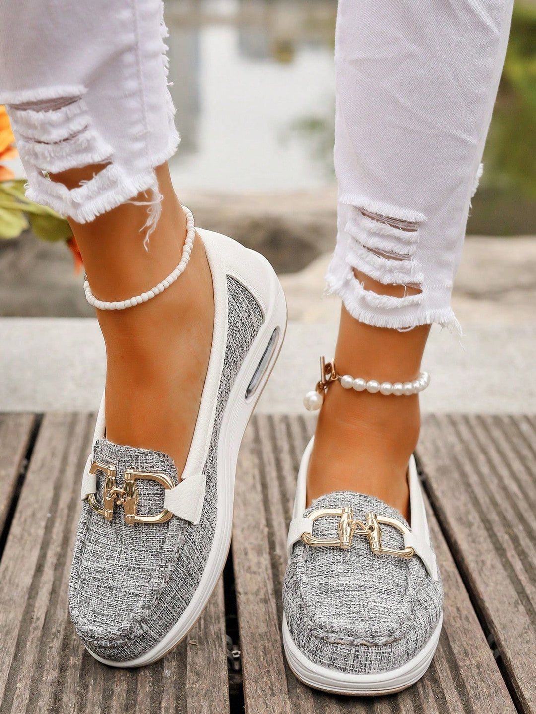 Ellie - Mocassins rasos com fivela
