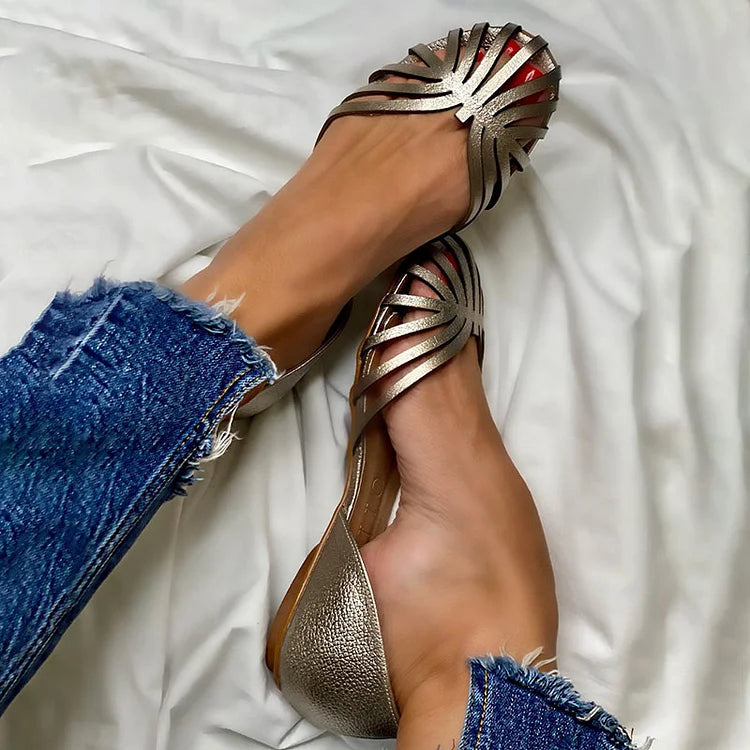 Sabrinas open-toe recortadas