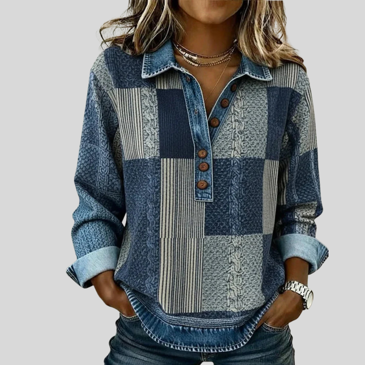 Meridell™ | Sweatshirt color block com estampado