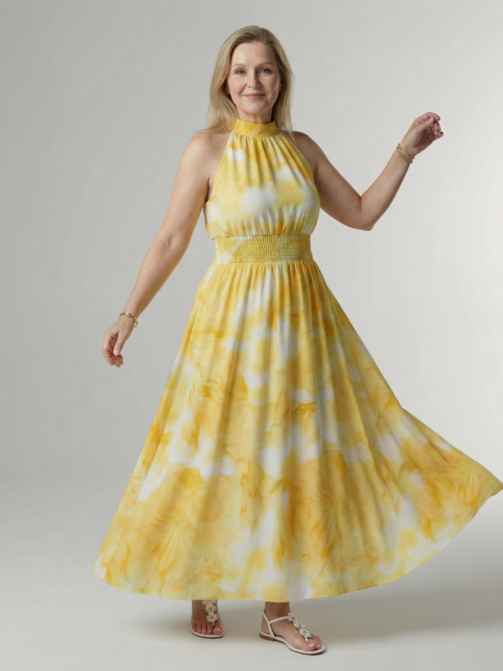 Sylin | Vestido midi com decote profundo e frente única