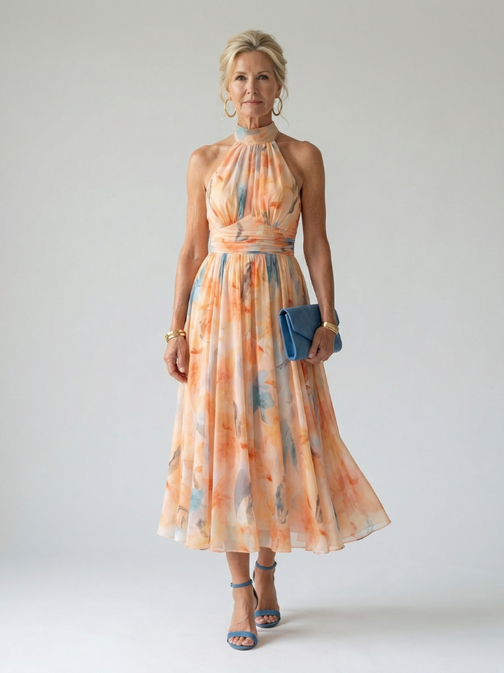 Elin | Vestido midi suave de frente única