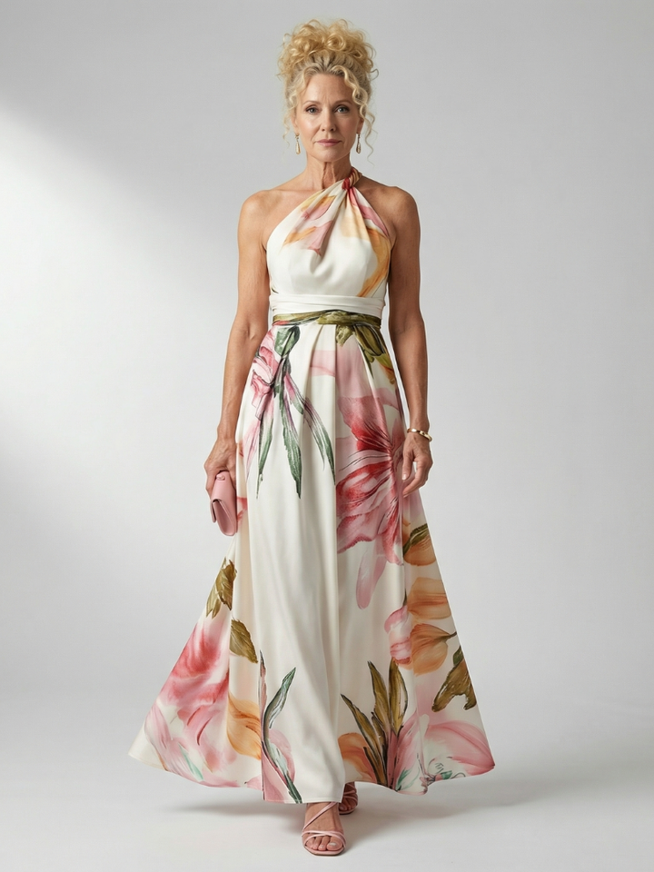 Amiel | Vestido maxi floral leve
