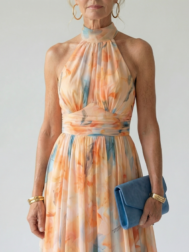 Elin | Vestido midi suave de frente única