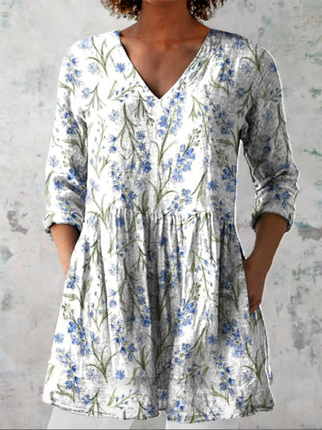 Jeanne | Blusa comprida com decote em V
