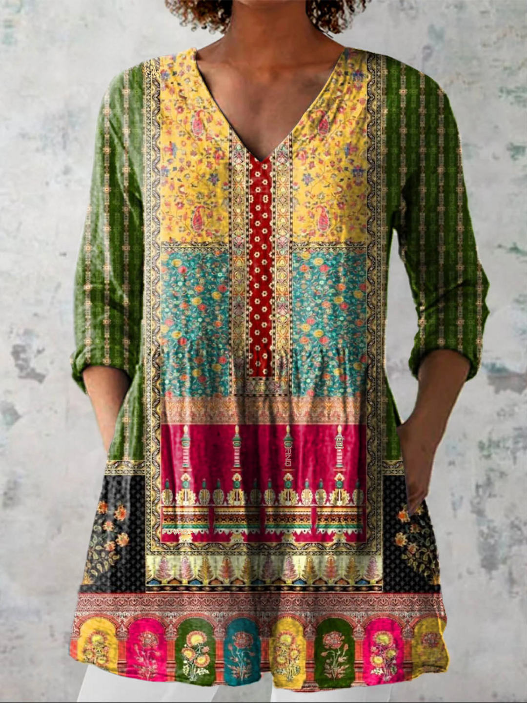 Emilie | Blusa comprida com decote em V