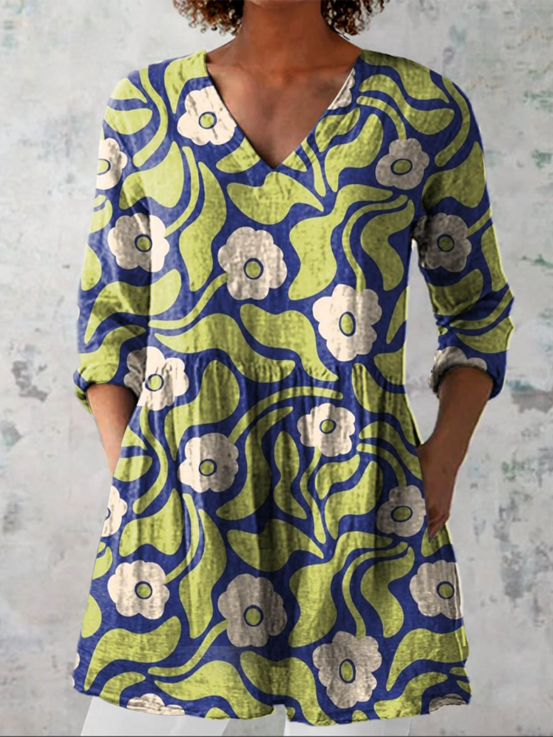 Elodie | Blusa comprida com decote em V