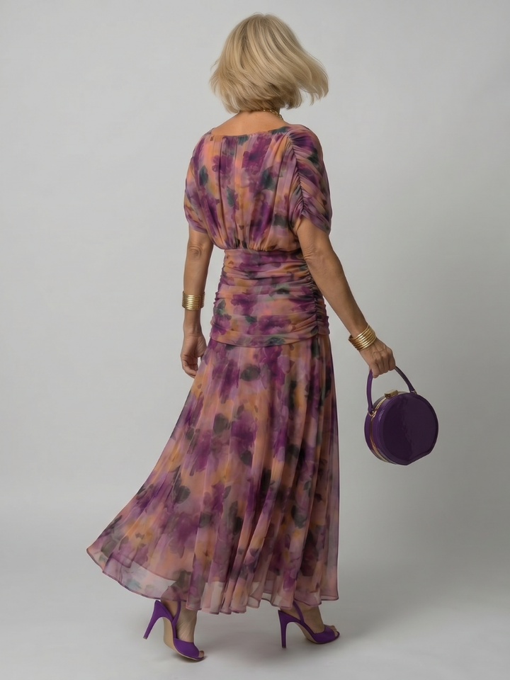 Calen | Vestido midi leve com ombros descobertos