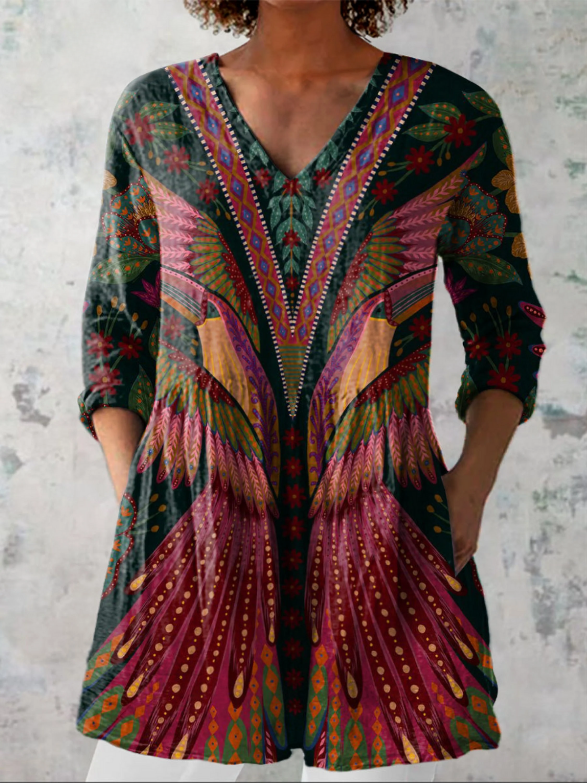 Manon | Blusa comprida com decote em V