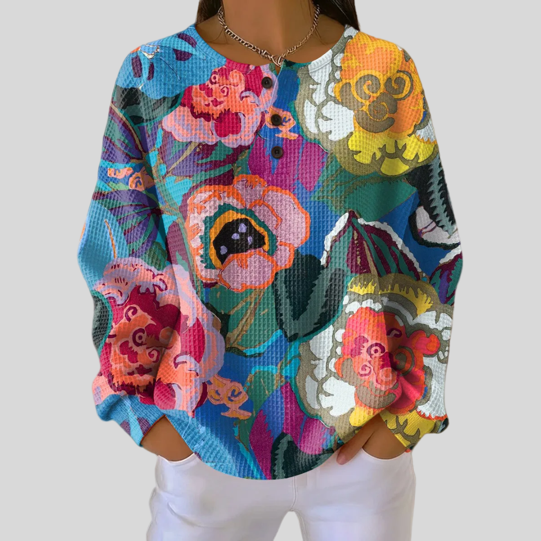 Adorna™ | Sweatshirt colorida com estampado floral