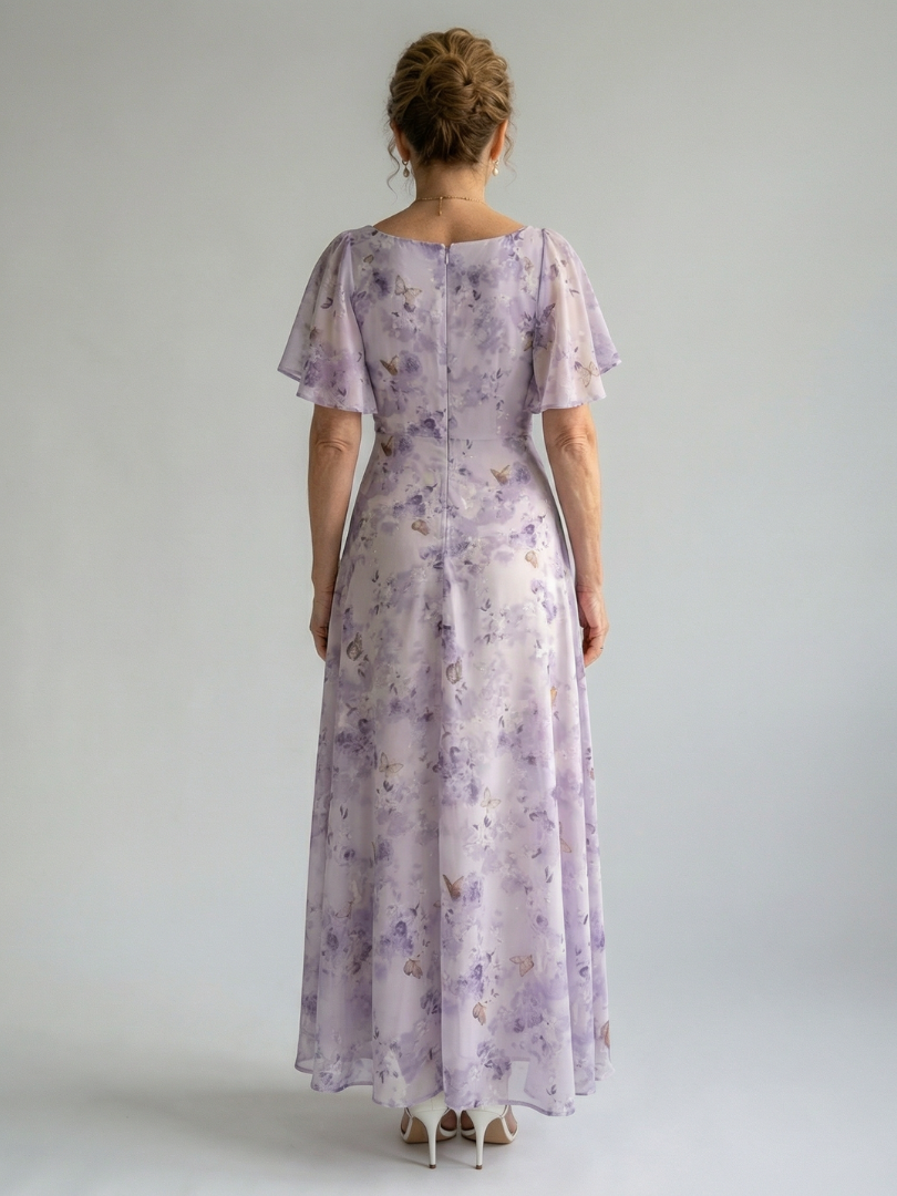 Vaelis | Vestido midi com mangas esvoaçantes
