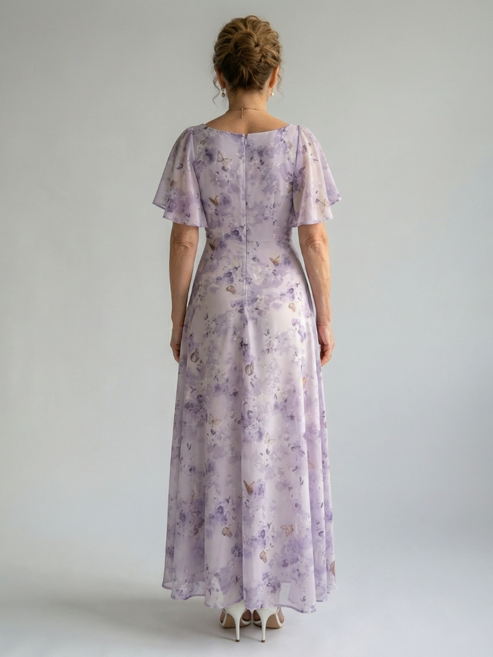 Vaelis | Vestido midi com mangas esvoaçantes