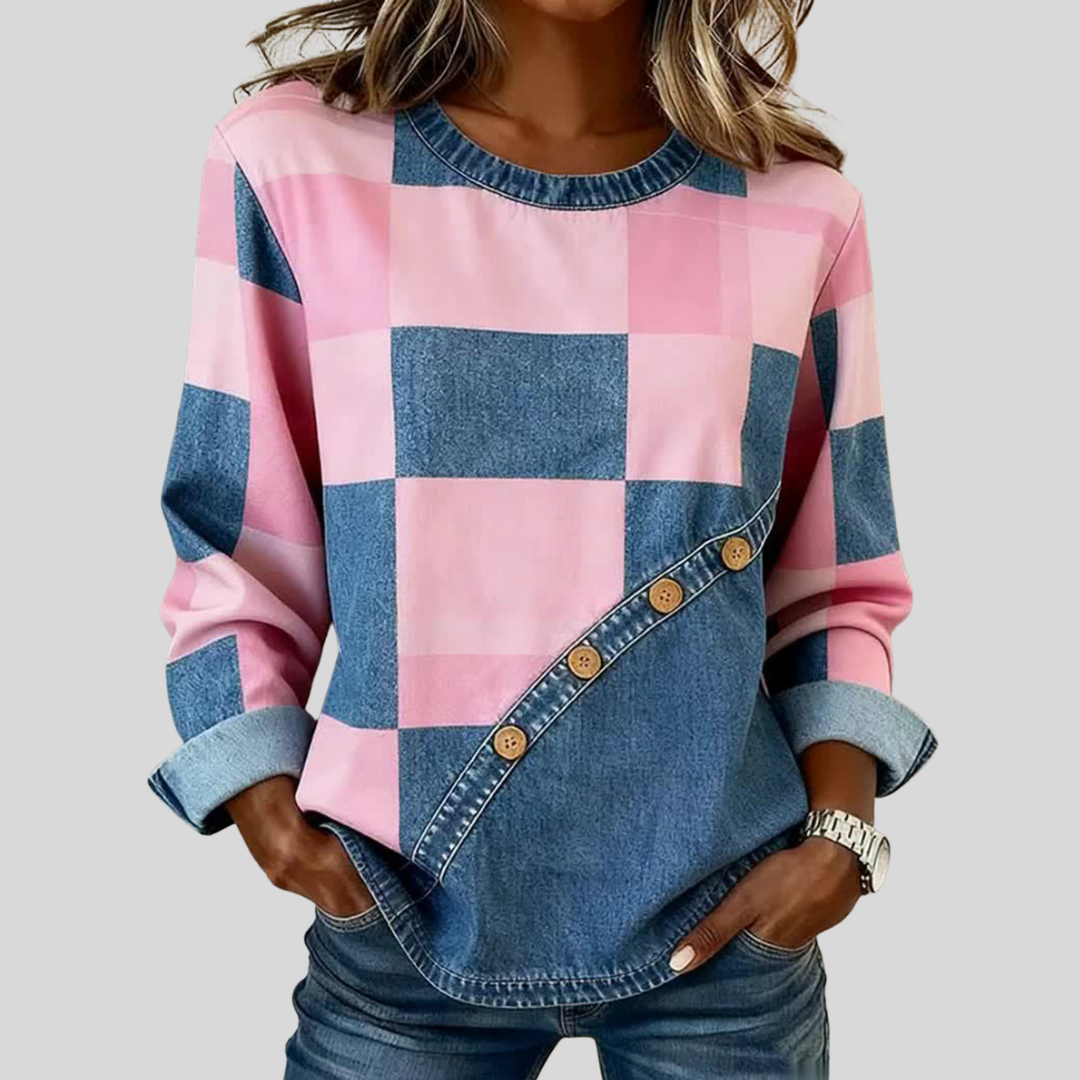 Tindelle™ | Sweatshirt patchwork artístico