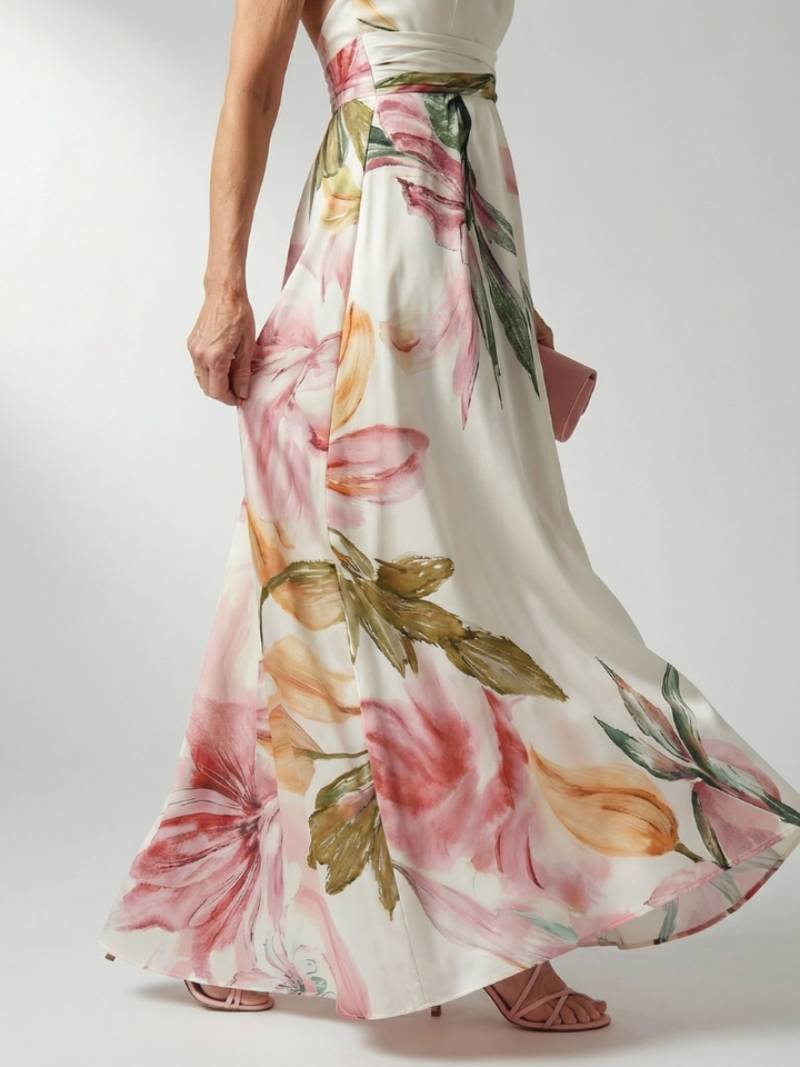 Amiel | Vestido maxi floral leve