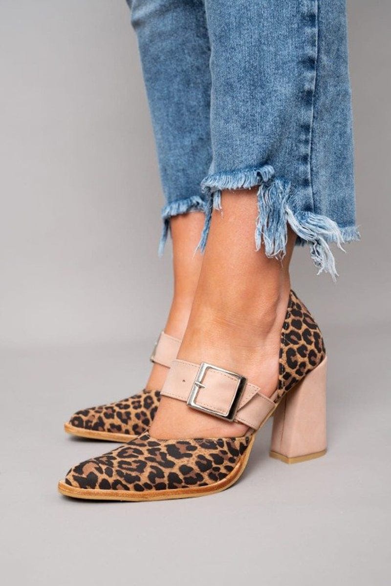 Ilana™ | Saltos bloco com estampado leopardo arrojado