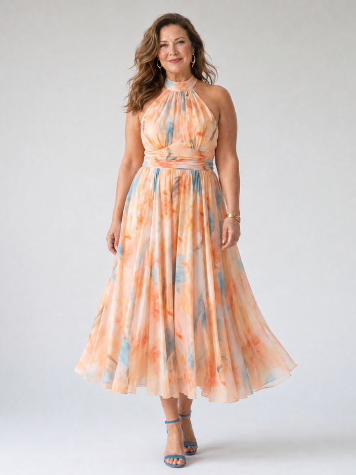 Elin | Vestido midi suave de frente única