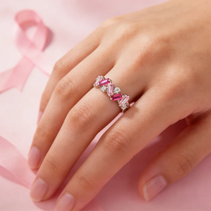 Para Si | Eu Sou Suficiente – Anel com Diamante Rosa (1+1 GRÁTIS)