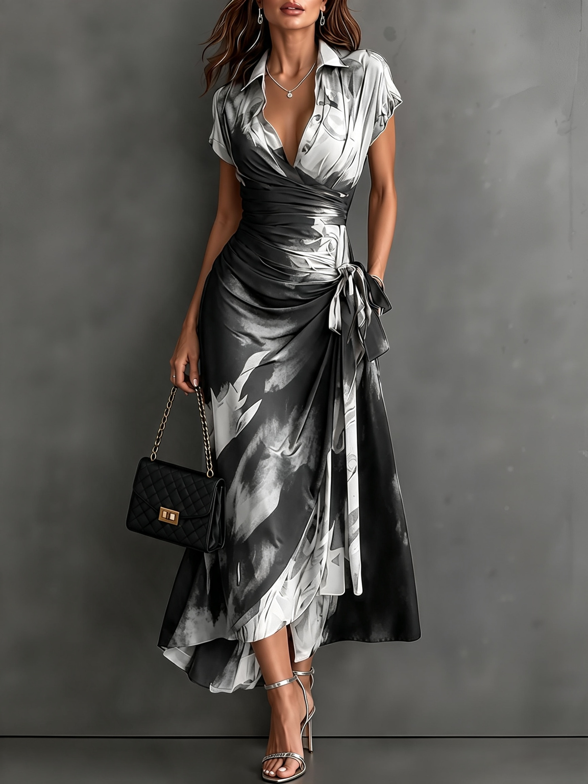 Vestido Midi Trespassado