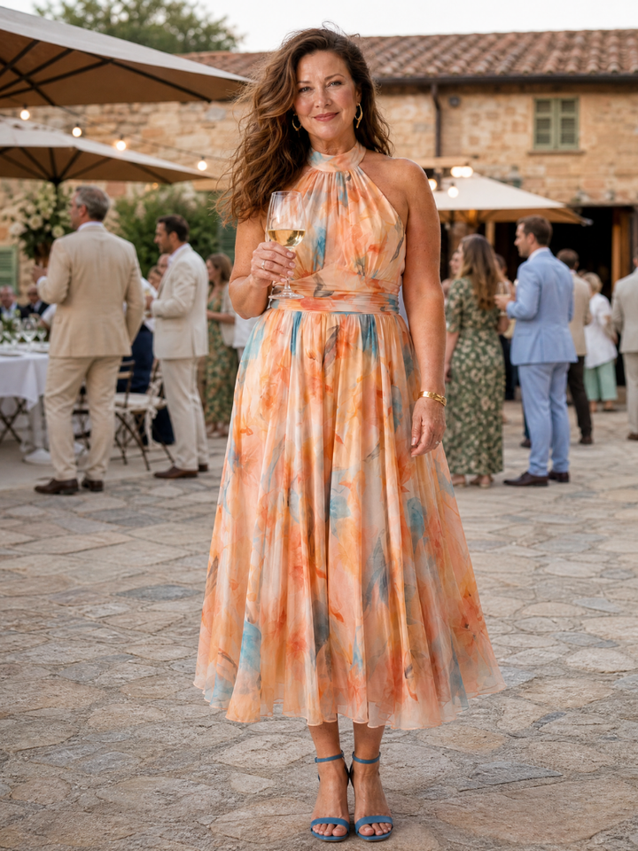 Elin | Vestido midi suave de frente única