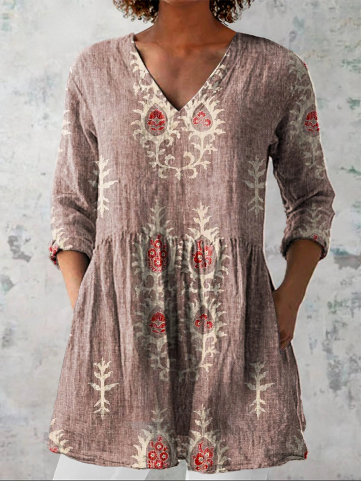 Elise | Blusa comprida com decote em V