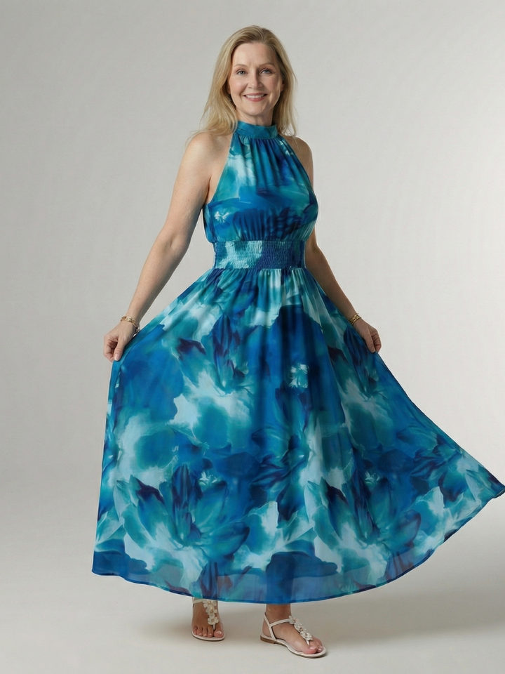 Sylin | Vestido midi com decote profundo e frente única