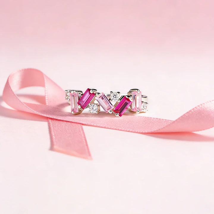 Para Si | Eu Sou Suficiente – Anel com Diamante Rosa (1+1 GRÁTIS)